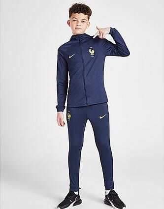 Nike Kids Nike FFF Strike Nike Dri FIT voetbaltrainingspak met capuchon voor kids Midnight Navy/Midnight Navy/Metallic Gold