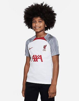 Nike Kids Nike Liverpool FC Strike Nike Dri FIT knit voetbaltop voor kids White/Smoke Grey/Tough Red