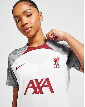 Nike Liverpool FC Strike Dri FIT knit voetbaltop voor dames White/Smoke Grey/Tough Red Dames