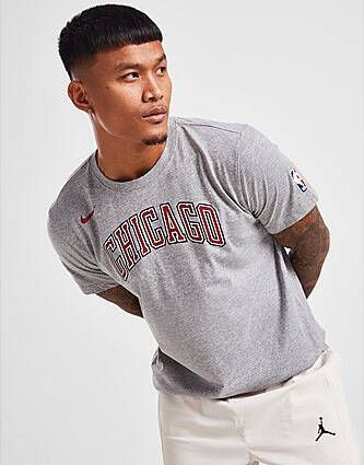 Nike NBA Chicago Bulls Logo T Shirt Grey Heren