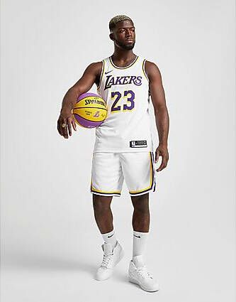 Nike NBA Los Angeles Lakers Swingman Shorts Heren White/Amarillo/Field Purple Heren