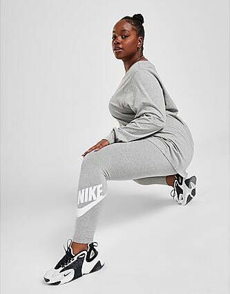 Nike Sportswear Essential Legging met hoge taille voor dames(Plus Size) Dark Grey Heather/White Dames