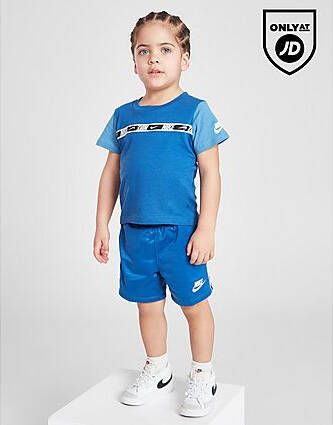 Nike Swoosh Tape T Shirt/Shorts Set Infant Blue Kind