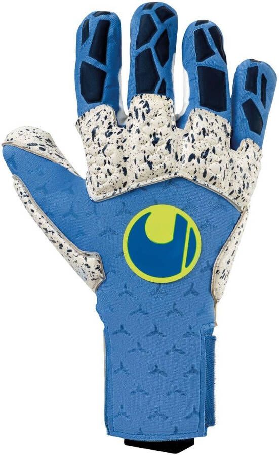Uhlsport HYPERACT SUPERGRIP+ REFLEX Keepershandschoenen Blauw Wit Geel