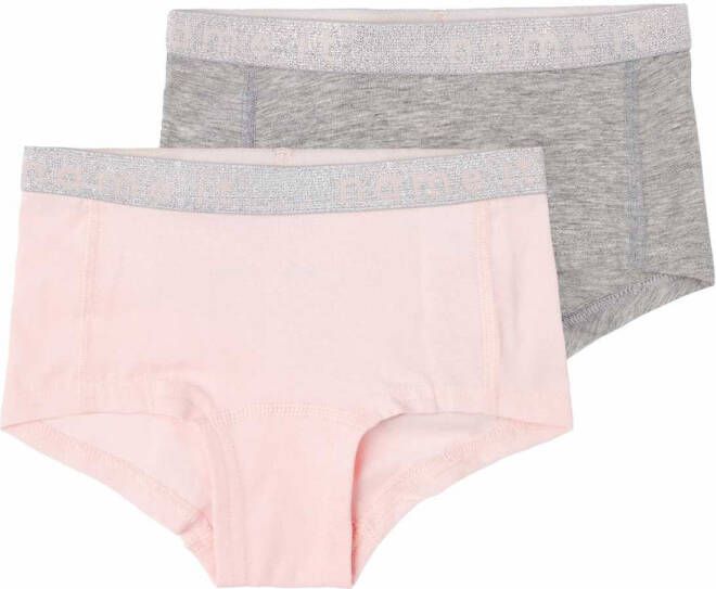 name it ! Meisjes 2 Pack Hipster -- Diverse Kleuren Katoen/elasthan