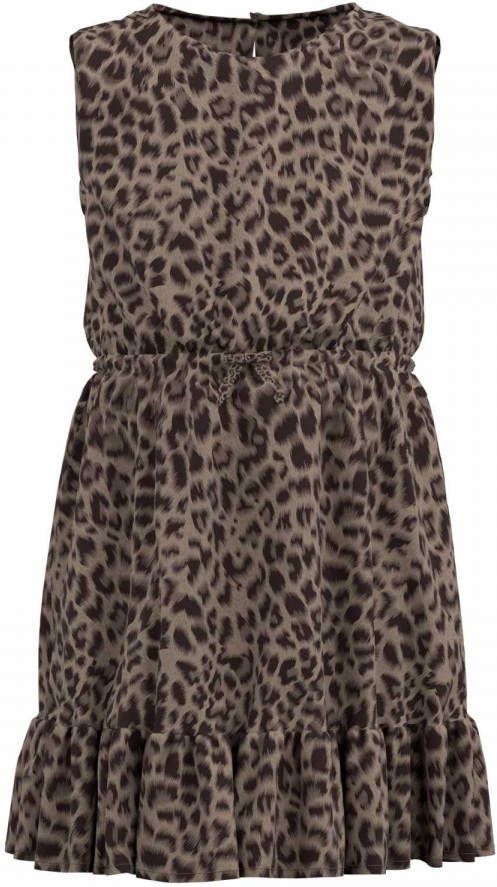 NAME IT MINI jurk NMFVINAYA van gerecycled polyester bruin