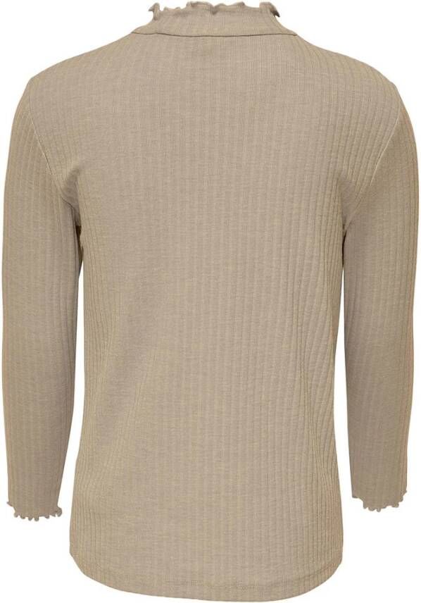 Only ! Meisjes Shirt Lange Mouw -- Zand Polyester/viscose/elasthan