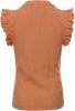 Looxs Revolution Rib jersey turtle top abricot voor meisjes in de kleur online kopen