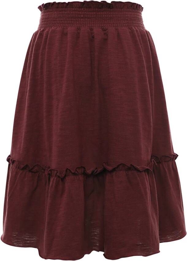 Looxs Revolution Maxi rok slub katoen plum voor meisjes in de kleur