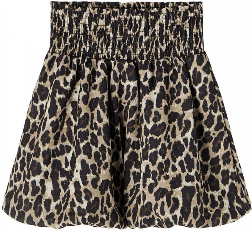 NAME IT KIDS rok NKFNEOPARD met panterprint bruin