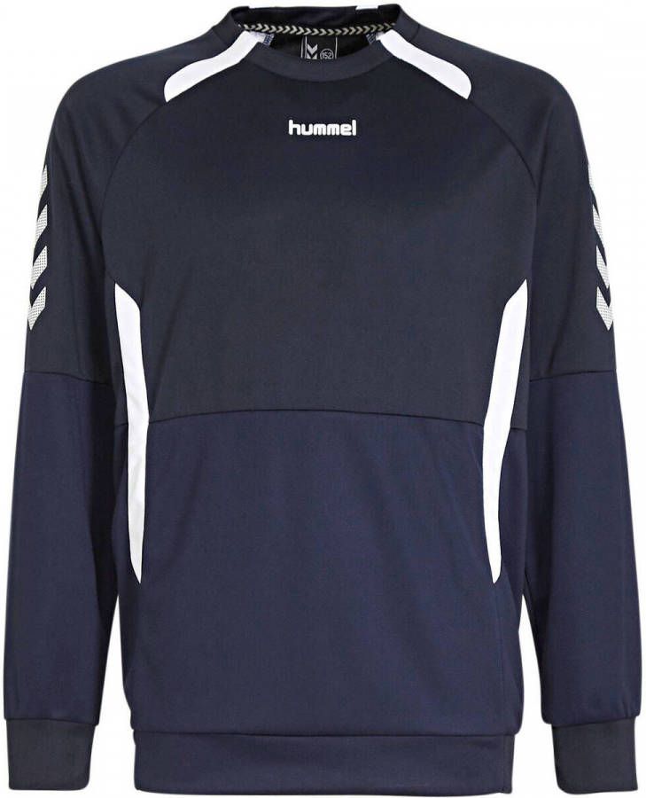 hummel Junior sportsweater Authentic Top RN donkerblauw/wit