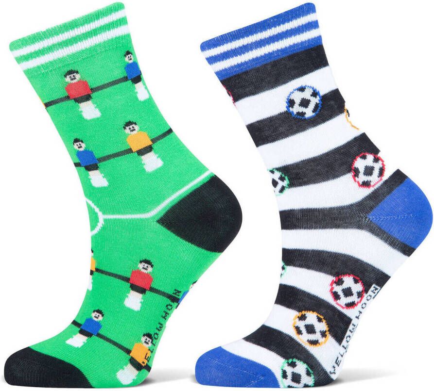 Yellow Moon sokken Voetbal met all over print set van 2 multi