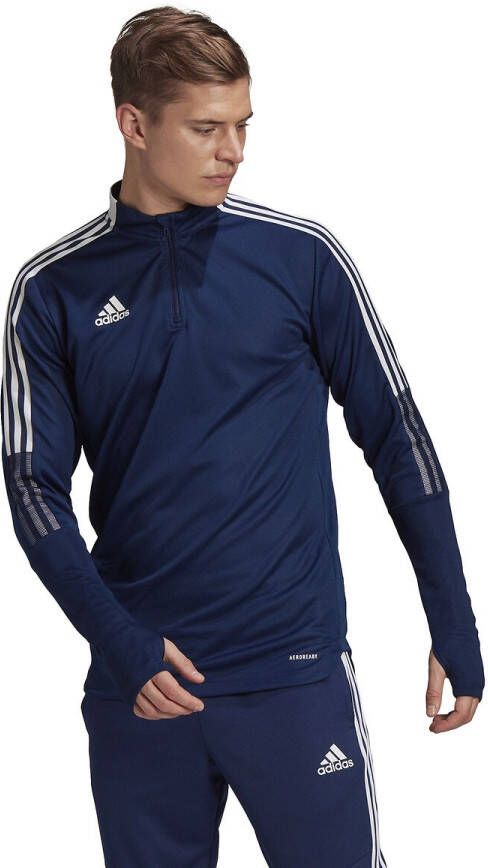 Adidas Performance Tiro 21 voetbalsweater donkerblauw/wit