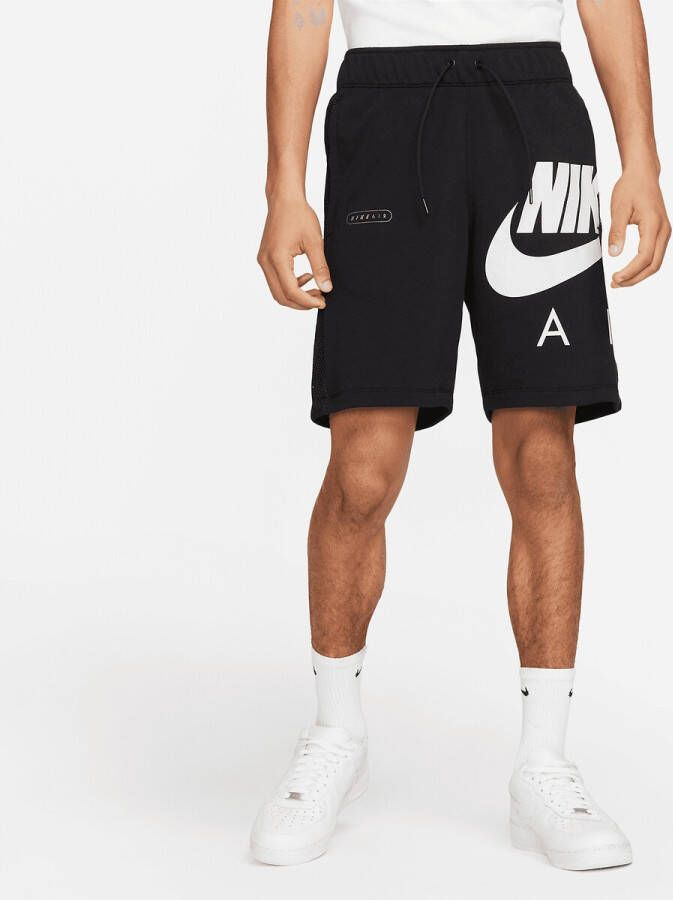 Nike Air Herenshorts van sweatstof Zwart