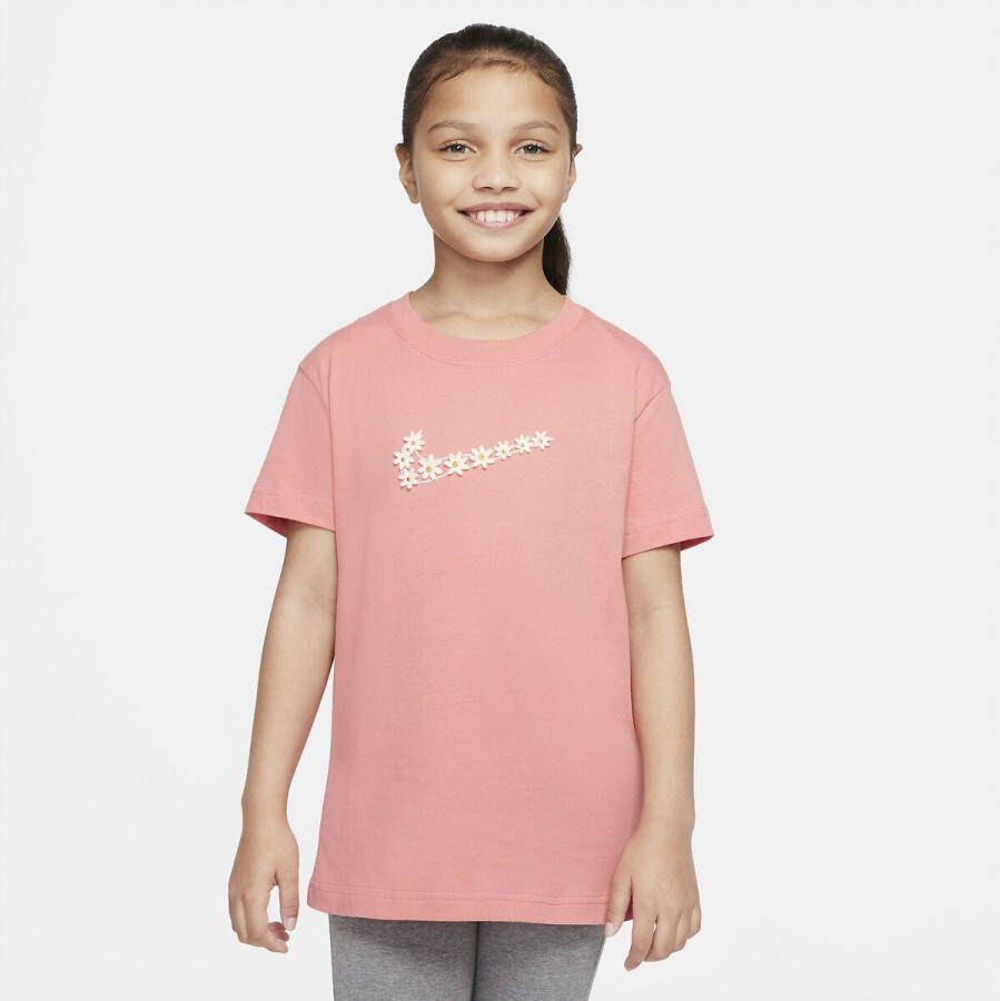 Nike Energy T shirt met logoprint en bloem applicatie
