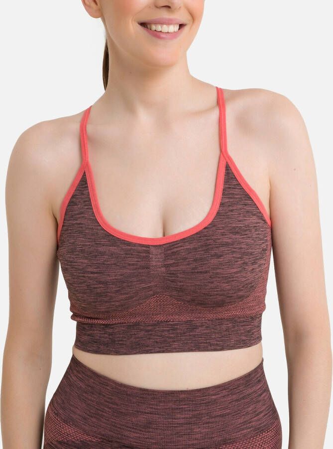 ONLY PLAY level 3 sportbh ONPMICA rood melange/koraal