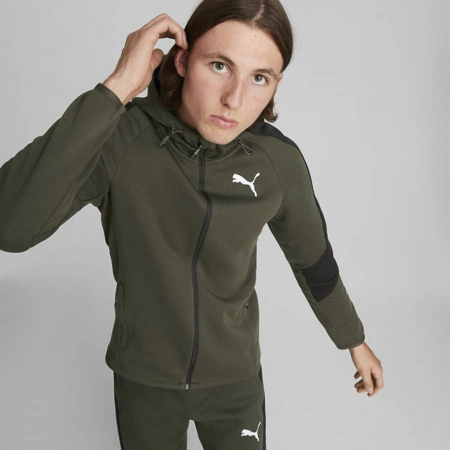 PUMA Evostripe Vest Donkergroen Zwart