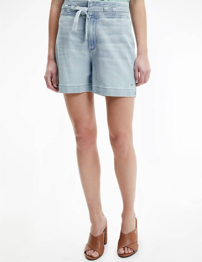 Tommy Hilfiger High waist straight fit korte broek van denim
