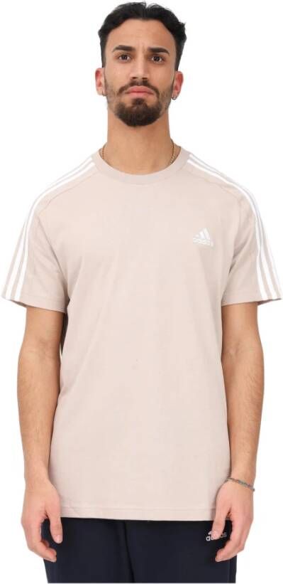 Adidas T Shirts , Beige, Heren