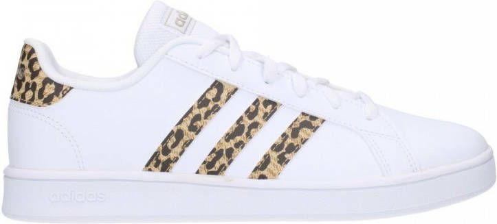 Adidas Witte Grand Court panterprint maat 33