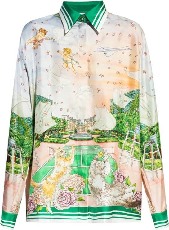 Casablanca Longsleeve shirts Groen Dames