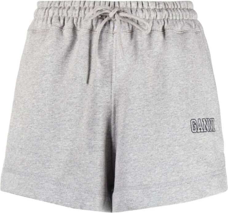Ganni Korte Broeken Grijs Dames