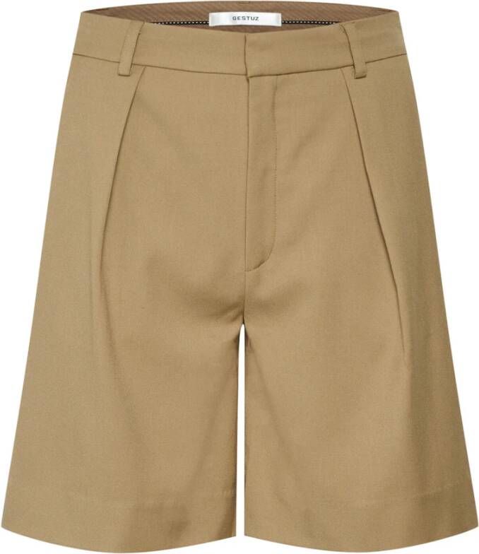 Gestuz Korte Broeken Beige Dames