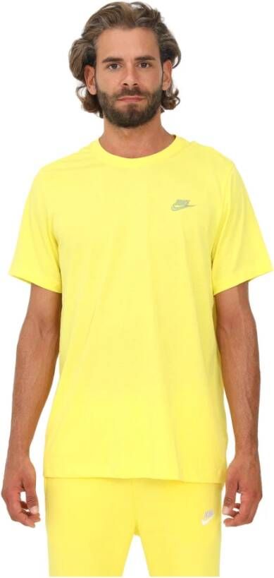 Nike T Shirts , Geel, Heren