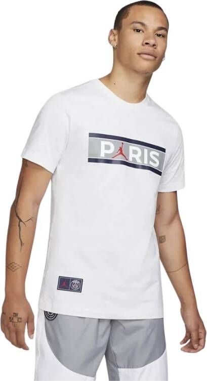 Jordan Nike Paris Saint Germain x T Shirt 2021 2022 Beige Grijs Zwart