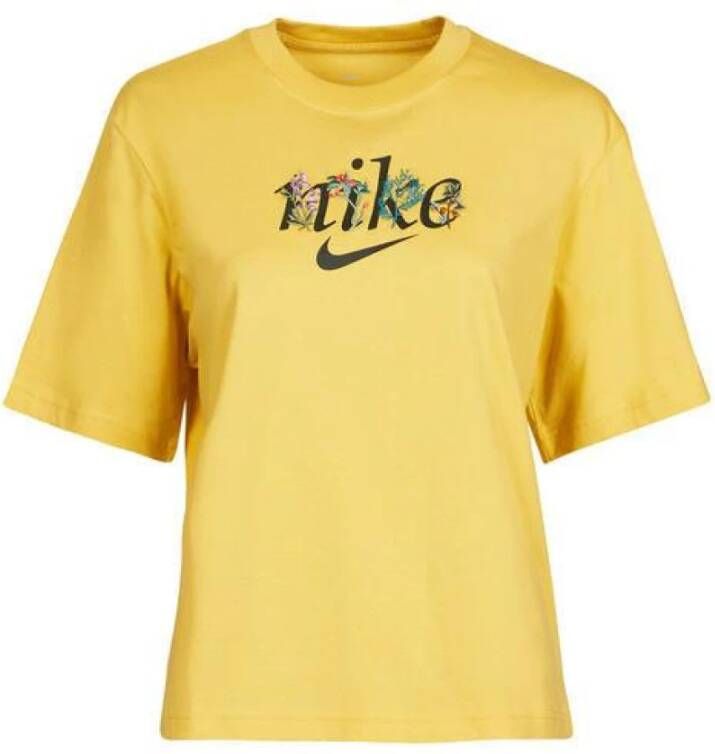 Nike Dd1456 761 WSW TEE Boxyatuur Solar Flaar , Geel, Dames