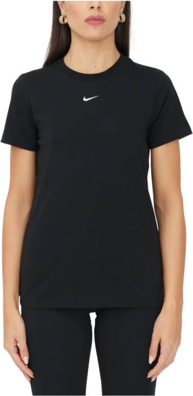 Nike Essentials Regular Fit Dames T Shirts Black 100% Katoen