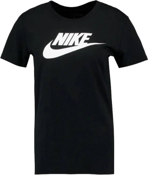 Nike Essential Icon Futura Tee Dames T Shirts Black 100% Katoen
