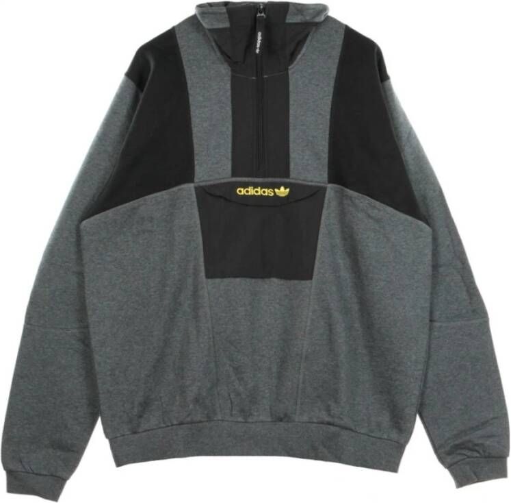 Adidas Hoog kraag sweatshirt veld halve zip , Grijs, Heren
