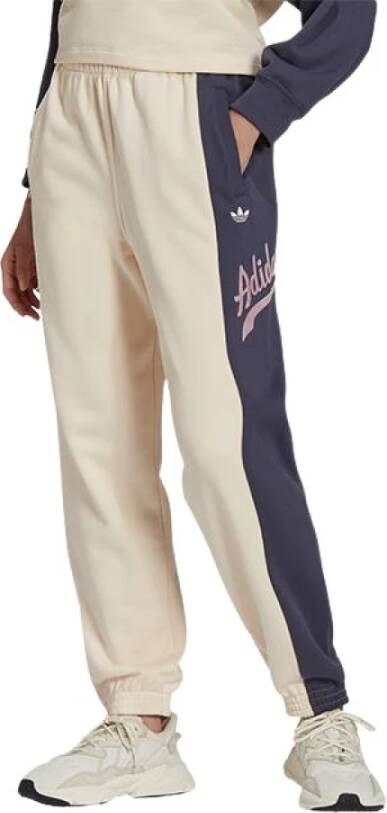 Adidas Modern B Ball high waist tapered fit joggingbroek met logo van fluweel