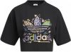 Adidas Originals Love Unites Crop Trefoil T shirt Black/Multicolor Dames online kopen