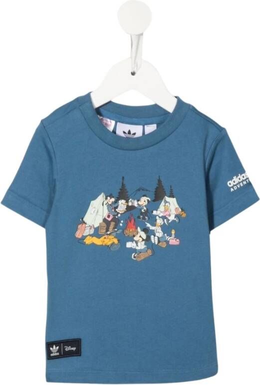 Adidas T shirts Blauw Heren