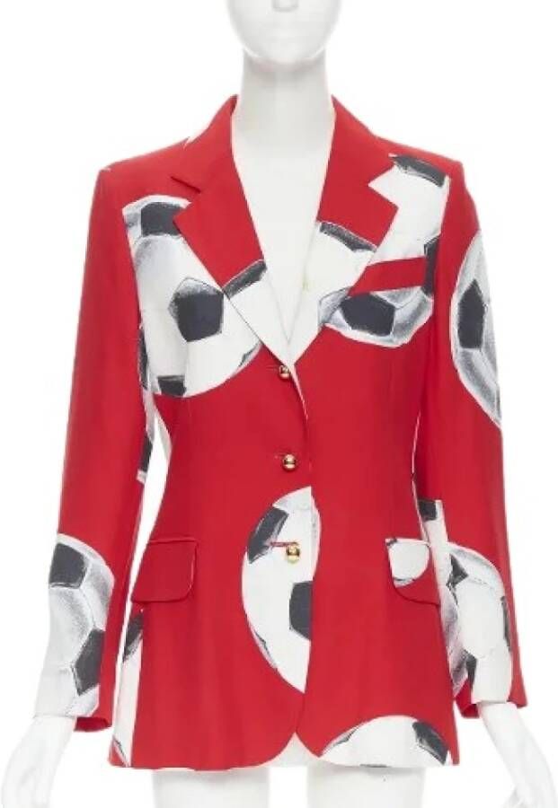 Pratilled stof bovenkleding Moschino Pre Owned, Rood, Dames