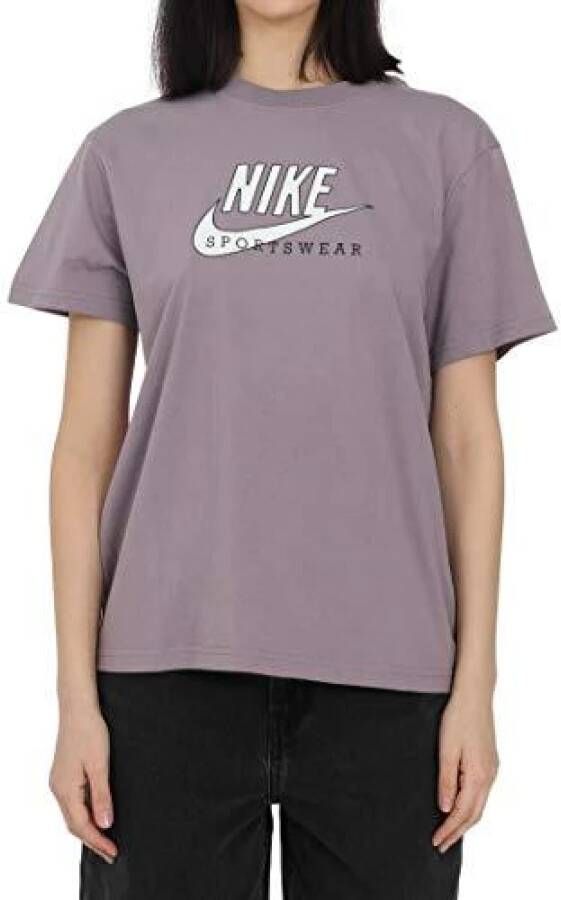 Nike T shirts Paars Dames