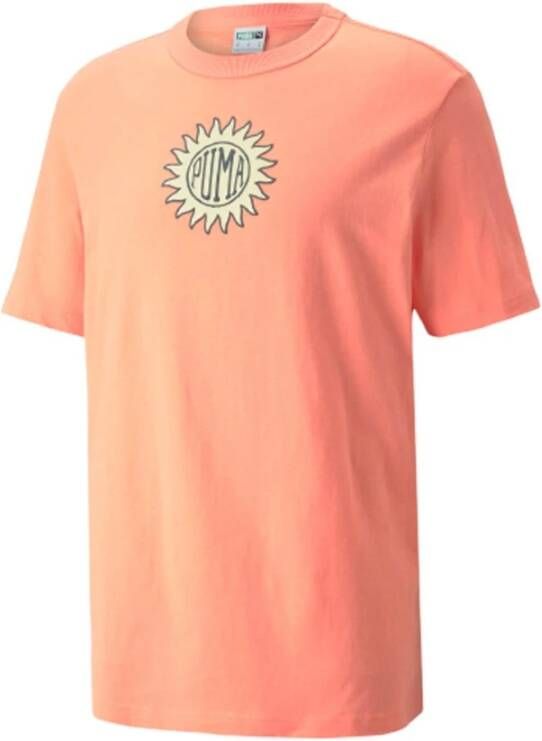 Puma Camiseta Downtown Graphic , Roze, Heren