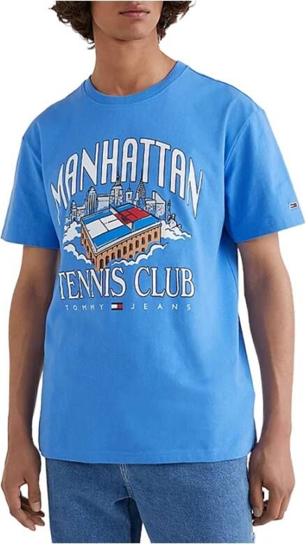 Tommy Jeans TJM TJ Tennis Club T Dm0Dm14021 , Blauw, Heren