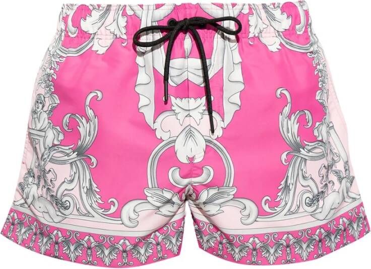 Versace Zwembroek met een patroon , Roze, Heren