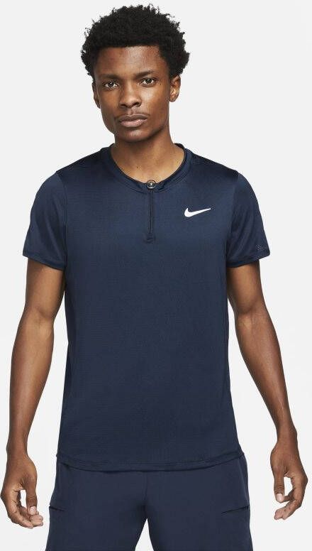 Nike Court Dri FIT Advantage Tennispolo voor heren Blauw