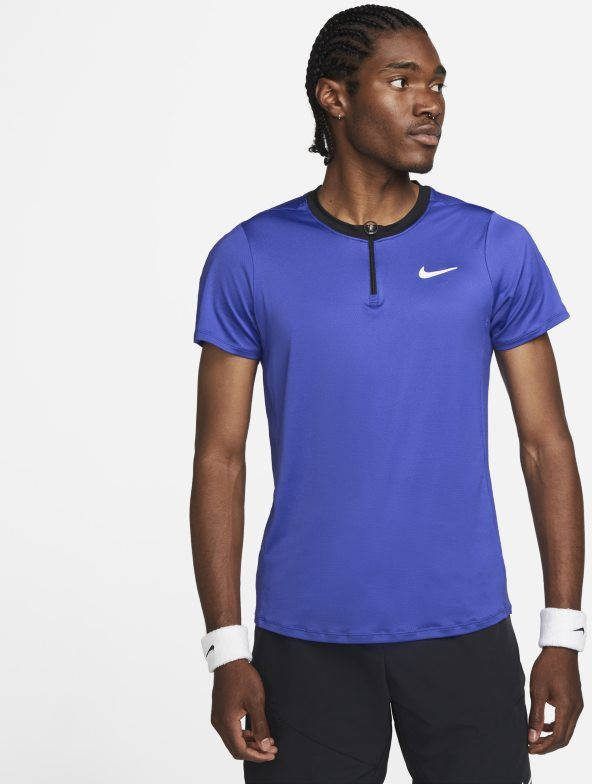 Nike Court Dri FIT Advantage Tennispolo voor heren Blauw