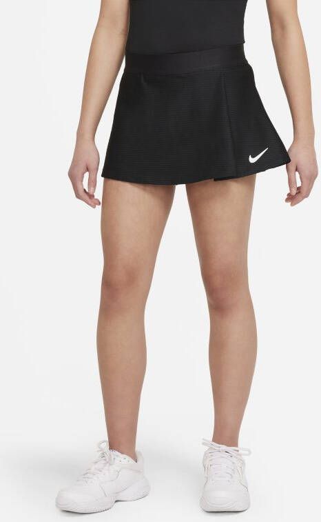 Nike Court Dri FIT Victory Tennisrok voor meisjes Zwart