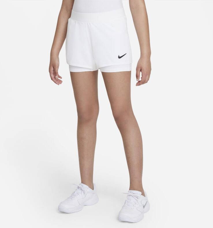 Nike Court Dri FIT Victory Tennisshorts voor meisjes Wit