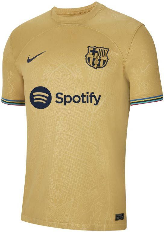 Nike FC Barcelona 2022/23 Stadium Uit voetbalshirt met Dri FIT voor heren Bruin