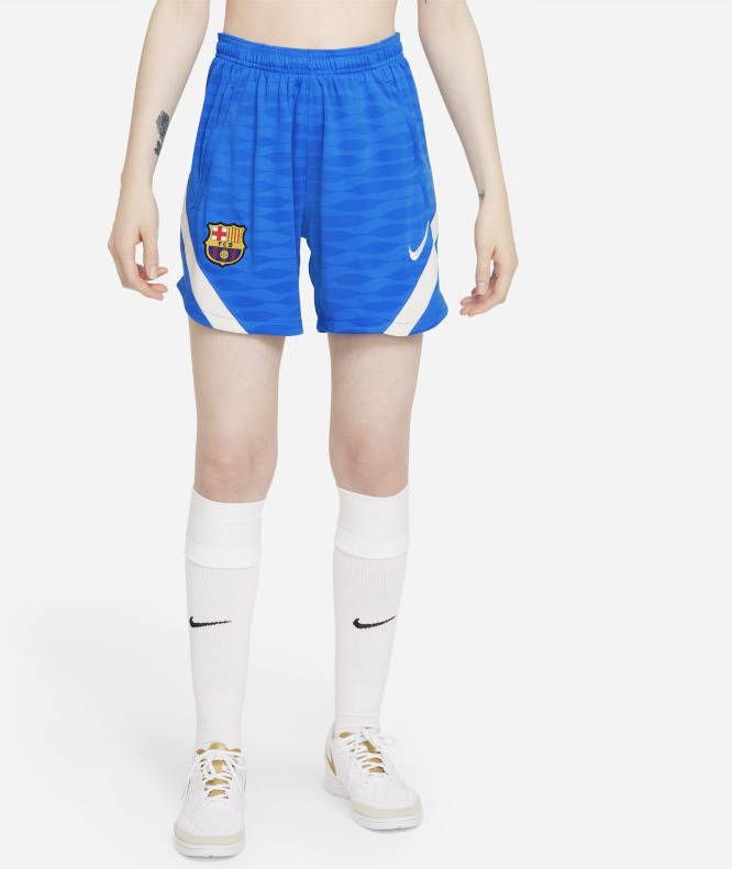 Nike FC Barcelona Strike Dri FIT voetbalshorts voor dames Blauw