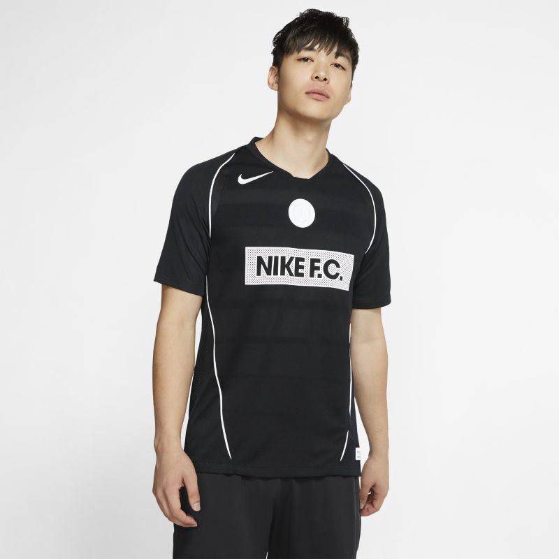 Nike F.C. Home Voetbalshirt met korte mouwen voor heren Zwart