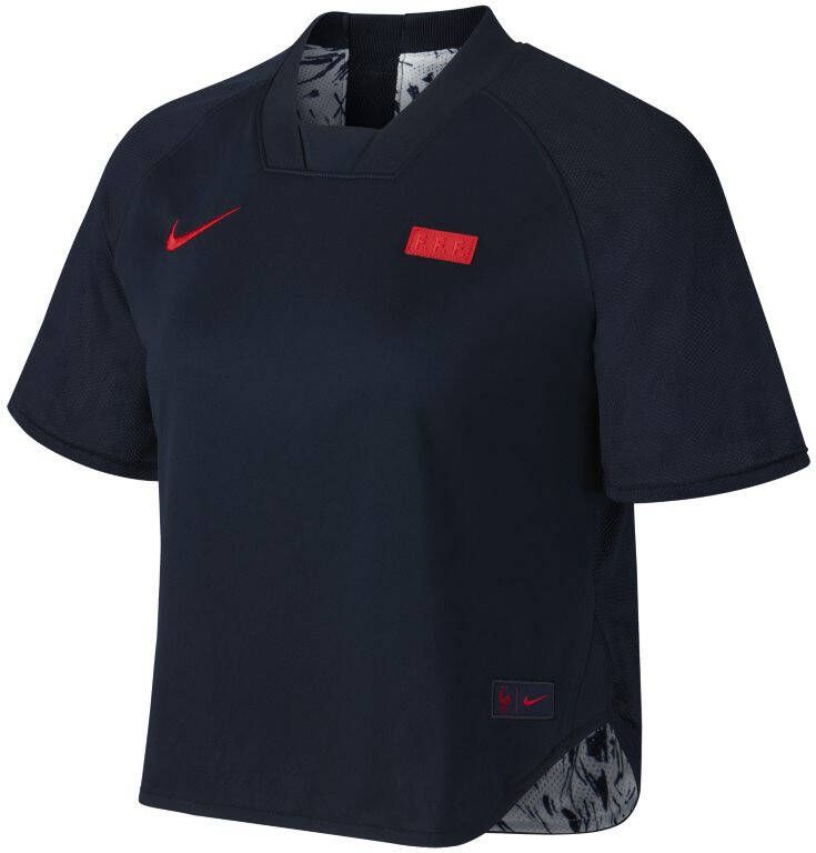 Nike FFF Omkeerbare voetbaltop met korte mouwen voor dames Blauw