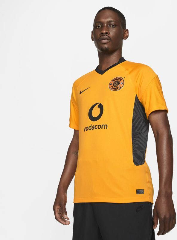 Nike Kaizer Chiefs F.C. 2021/22 Stadium Thuis voetbalshirt met Dri FIT voor heren Geel